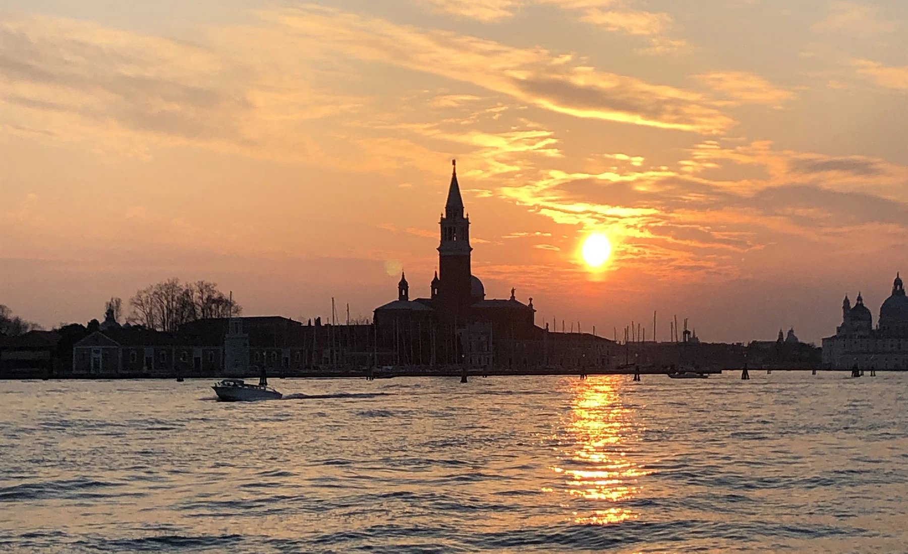 Image of a sunset in Venice